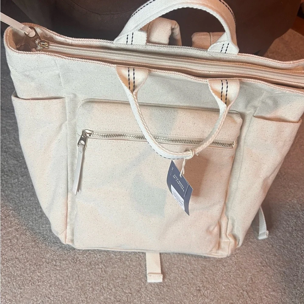 Universal Thread Cream Canvas Laptop Tote Bag